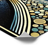 Abstracte AI-kunst | Vrouwengezicht Poster (Hoek)