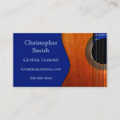 Abstracte akoestisch musicus gitarles visitekaartje (Voorkant)