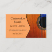 Abstracte akoestische gitaarlessen visitekaartje (Voorkant)