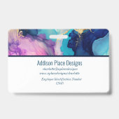 Abstracte Alcohol Ink Afbeelding Medewerker Securi Badge (Achterkant)