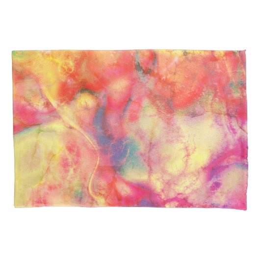 Abstracte Alcohol Ink Art Kussensloop (Voorkant-Links)