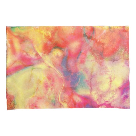 Abstracte Alcohol Ink Art Kussensloop (Voorkant-Rechts)