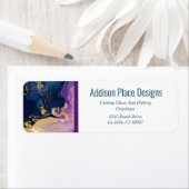 Abstracte Alcohol Ink Business Return Adres Label (Insitu)