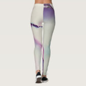 Abstracte Alcohol Ink Kunst Roze Paars Blauw Wit Leggings (Achterkant)