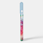 Abstracte Alcohol Ink Style Rainbow Monogrammed Case-Mate iPhone Case (Achterkant / Links)
