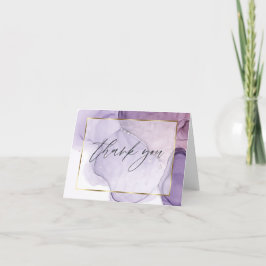 Abstracte Alcohol Inkt Roze Lilac Bedankkaart