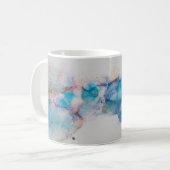 Abstracte Alcoholinkt Art Achtergrond Koffiemok (Voorkant links)