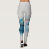 Abstracte Alcoholinkt Art Achtergrond Leggings (Achterkant)