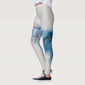 Abstracte Alcoholinkt Art Achtergrond Leggings (Links)