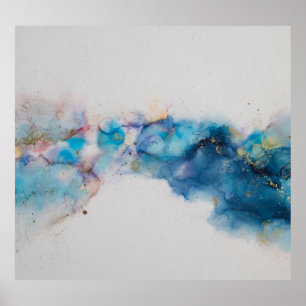 Abstracte Alcoholinkt Art Achtergrond Poster