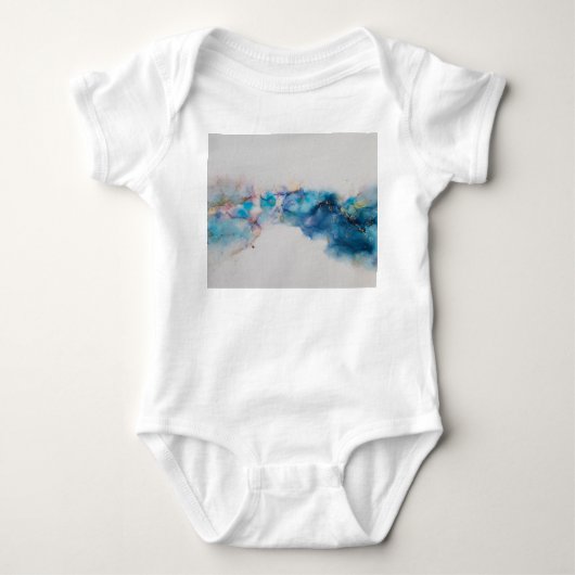 Abstracte Alcoholinkt Art Achtergrond Romper (Voorkant)