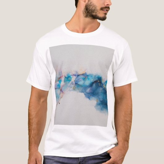 Abstracte Alcoholinkt Art Achtergrond T-shirt (Voorkant)