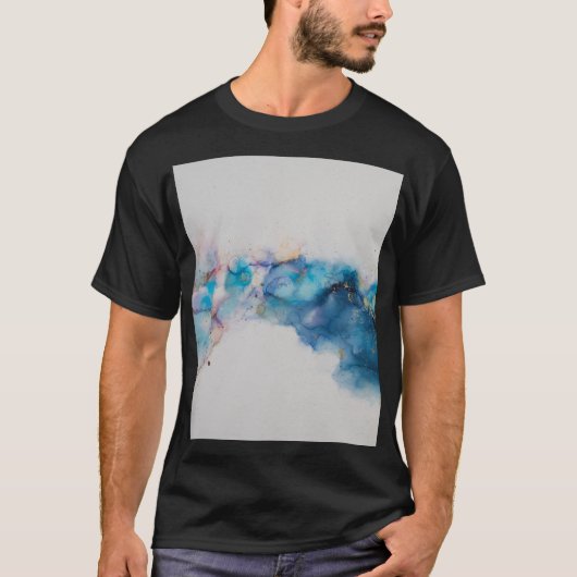 Abstracte Alcoholinkt Art Achtergrond T-shirt (Voorkant)