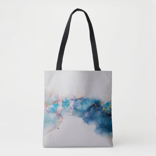 Abstracte Alcoholinkt Art Achtergrond Tote Bag (Voorkant)
