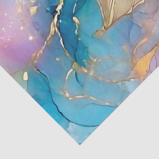 Abstracte alcoholinkt bloemendecoupage tissuepapier (Detail)