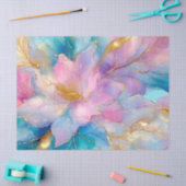 Abstracte alcoholinkt bloemendecoupage tissuepapier (Craft)