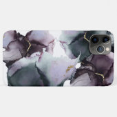 Abstracte alcoholinkt Dusty Blauwgroen Lila Dusty  Case-Mate iPhone Case (Achterkant (horizontaal))