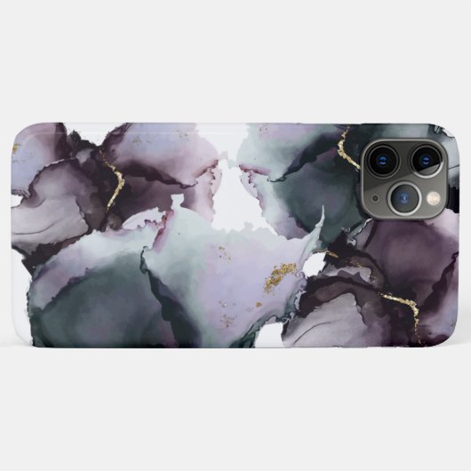 Abstracte alcoholinkt Dusty Blauwgroen Lila Dusty Case-Mate iPhone Case (Achterkant (horizontaal))