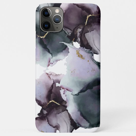 Abstracte alcoholinkt Dusty Blauwgroen Lila Dusty  Case-Mate iPhone Case (Achterkant)