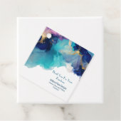 Abstracte alcoholinkt Fluid Art Business Dank u Bedankjes Labels (In situ)