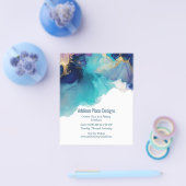 Abstracte alcoholinkt Fluid Art Business Flyer (Enkel)