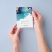 Abstracte alcoholinkt Fluid Art Business Flyer (Hand)