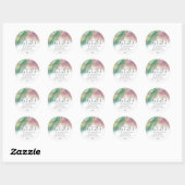 Abstracte alcoholinkt goud moderne script klassi ronde sticker (Vel)