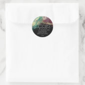 Abstracte alcoholinkt goud moderne script ronde sticker (Tas)