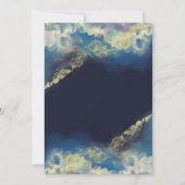 Abstracte alcoholinkt goud  moderne script   uitno kaart (Achterkant)