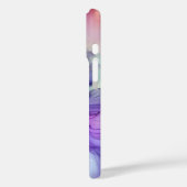 Abstracte alcoholinkt in oranje en paars Case-Mate iPhone case (Achterkant / Links)