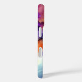 Abstracte alcoholinkt in oranje en paars Case-Mate iPhone case (Achterkant / Rechts)