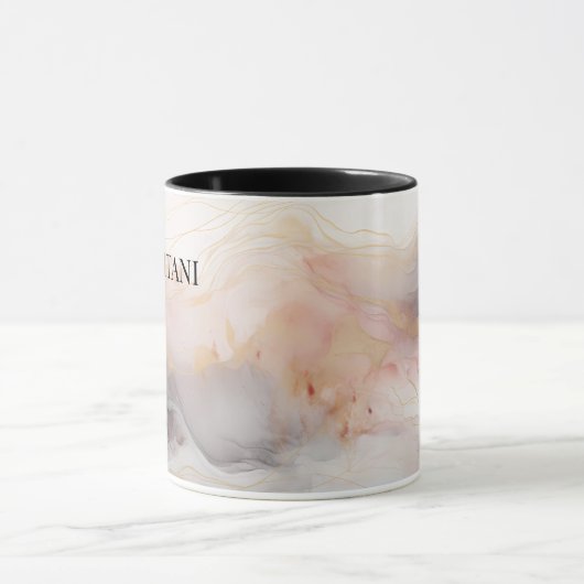  abstracte alcoholinkt koffie mok (Midden)