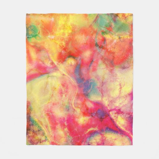 Abstracte alcoholinkt, kunstgreep fleece deken (Voorkant)