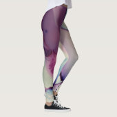 Abstracte alcoholinkt Kunstroze Paars blauw wit Leggings (Rechts)