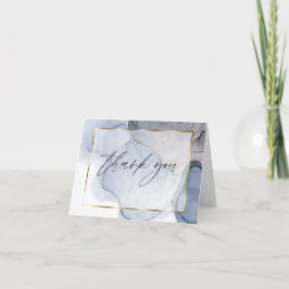 Abstracte alcoholinkt Mauve Dusty Plum Bedankkaart