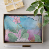 Abstracte Alcoholinkt met Bloemenboeket Decoupage Tissuepapier (Geschenk)