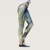 Abstracte alcoholinkt Multicolored Legging (Rechts)