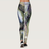 Abstracte alcoholinkt Multicolored Legging (Achterkant)
