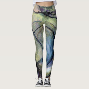 Abstracte alcoholinkt multiverkleurd leggings