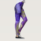 Abstracte alcoholinkt, rijke paars met goud leggings (Rechts)