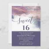 Abstracte alcoholinkt roos goud modern script kaart (Voorkant)