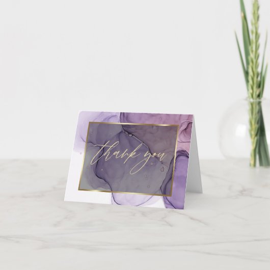 Abstracte alcoholinkt Roos roze roze kruimeltje Da Bedankkaart (Voorkant)