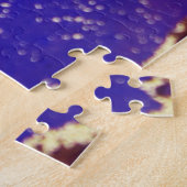 Abstracte Alcoholinkt Royal Blue Citrus Messing Legpuzzel (Zijkant)