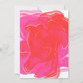 Abstracte Alcoholinkt Roze Oranje Periode Partij Kaart (Achterkant)