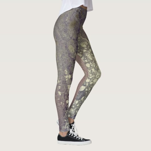 Abstracte alcoholinkt Roze Paars Silver Leggings (Rechts)