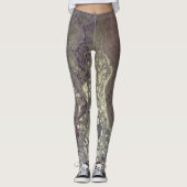 Abstracte alcoholinkt Roze Paars Silver Leggings (Voorkant)