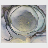 Abstracte alcoholinkt Shimmery Paars Blauwgroen Go Cadeaupapier (Vlak)