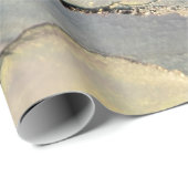 Abstracte alcoholinkt Shimmery Paars Blauwgroen Go Cadeaupapier (Rol Hoek)