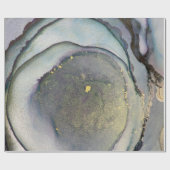 Abstracte alcoholinkt Shimmery Paars Blauwgroen Go Cadeaupapier (Vlak)