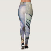 Abstracte alcoholinkt Shimmery Paars Blauwgroen Go Leggings (Achterkant)